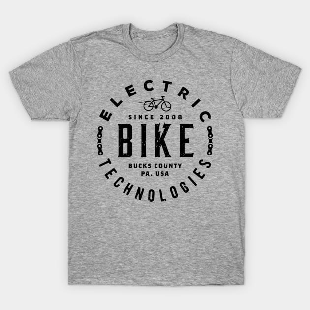 Electric Bike Tech - Black Rustic T-Shirt by ebiketech